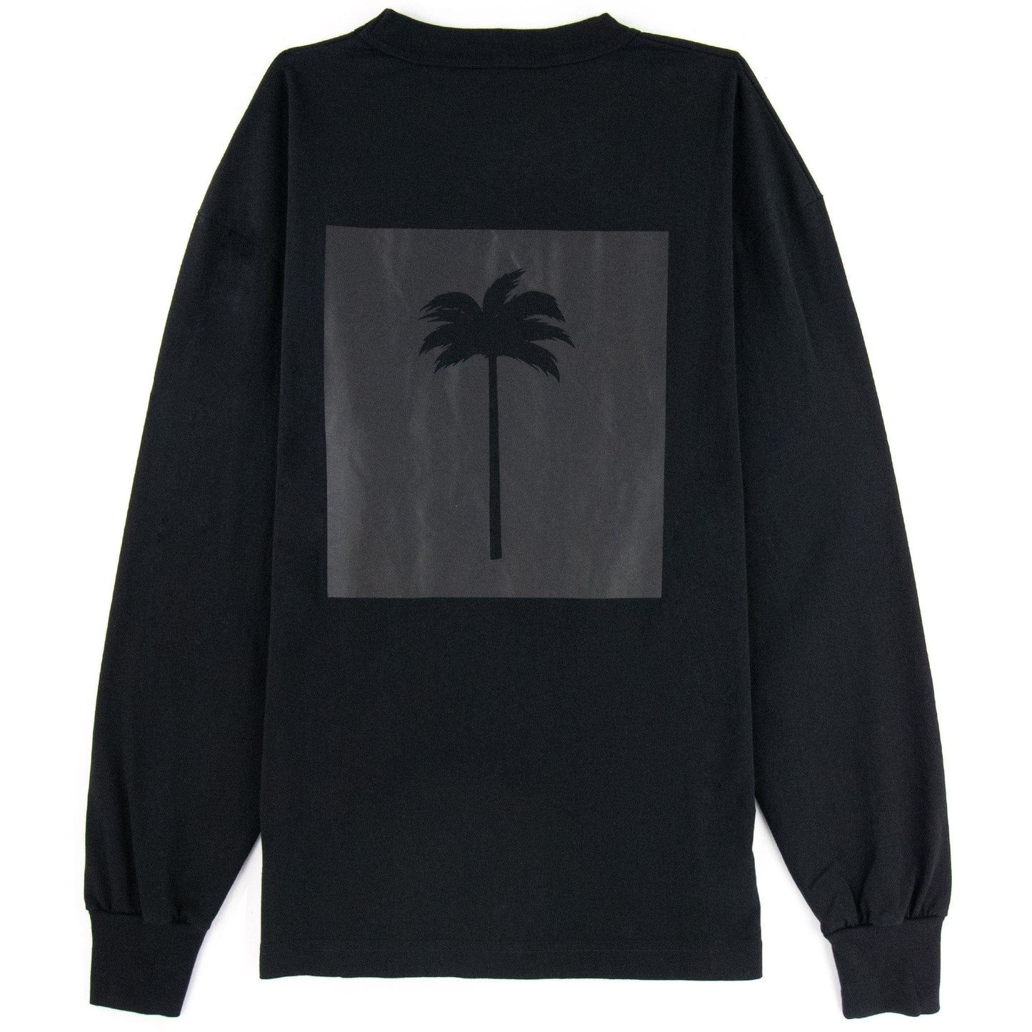 Palm Angels PXP Tonal L/s T Shirt Black/black