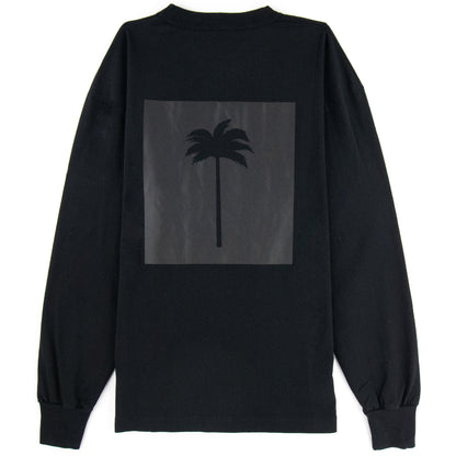 Palm Angels PXP Tonal L/s T Shirt Black/black