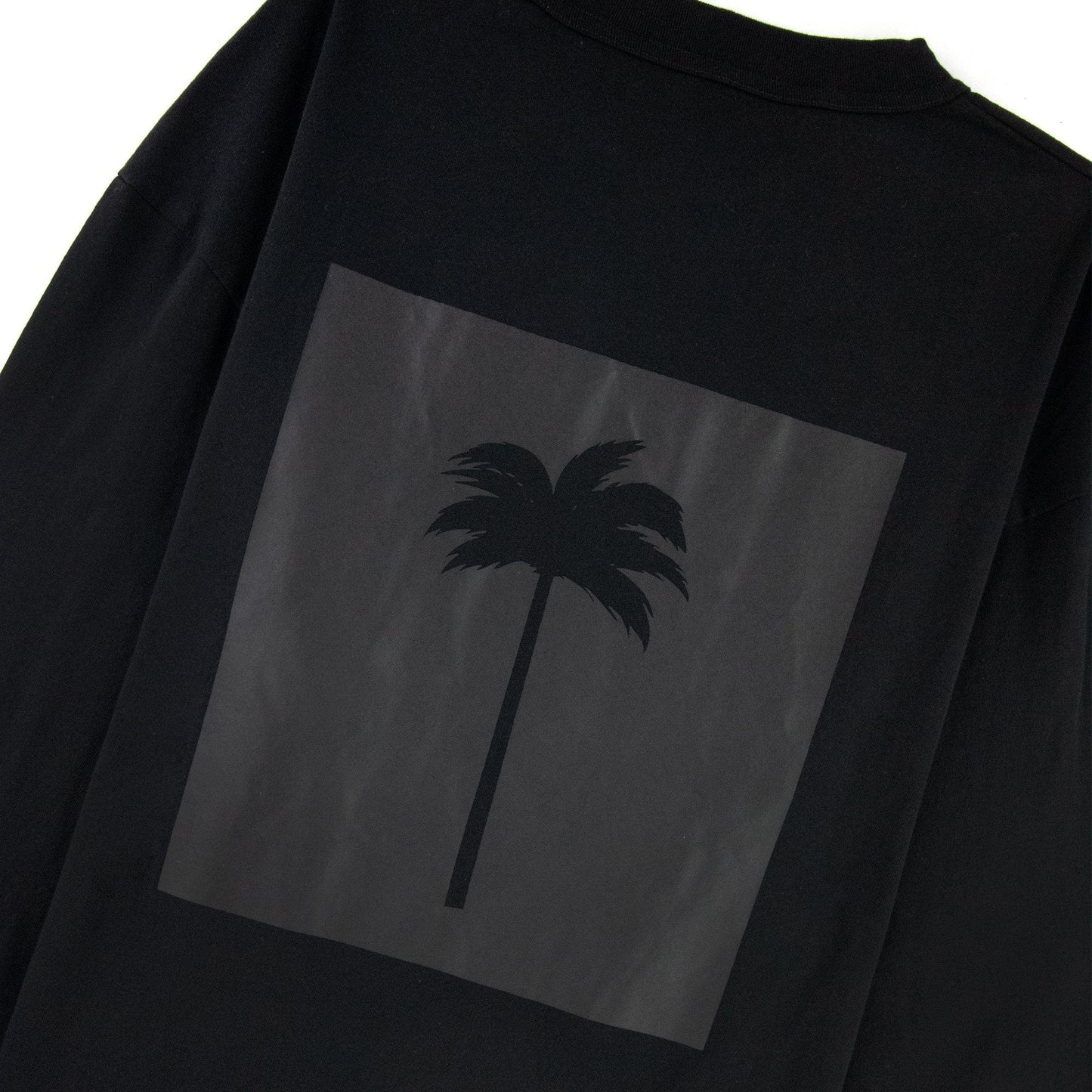 Palm Angels PXP Tonal L/s T Shirt Black/black