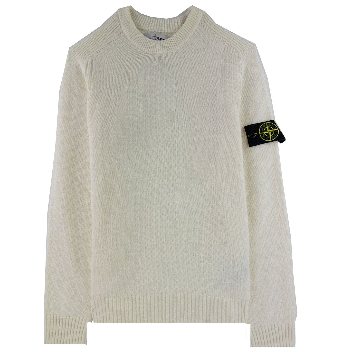 Stone Island Knitted Wool Sweater Off White V0099