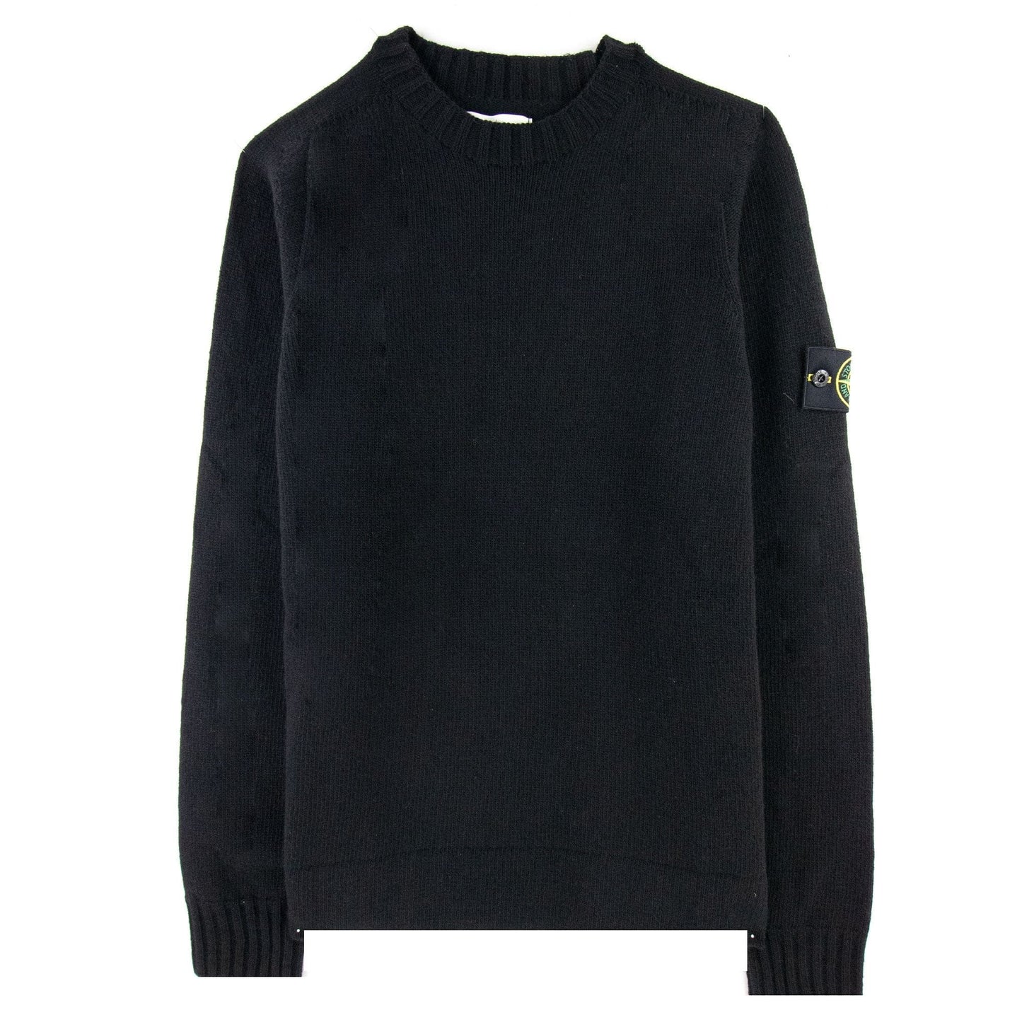 Stone Island Lambswool Knitted Crewneck Sweatshirt Black V0029 I01