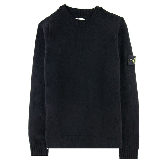 Stone Island Lambswool Knitted Crewneck Sweatshirt Black V0029 I01