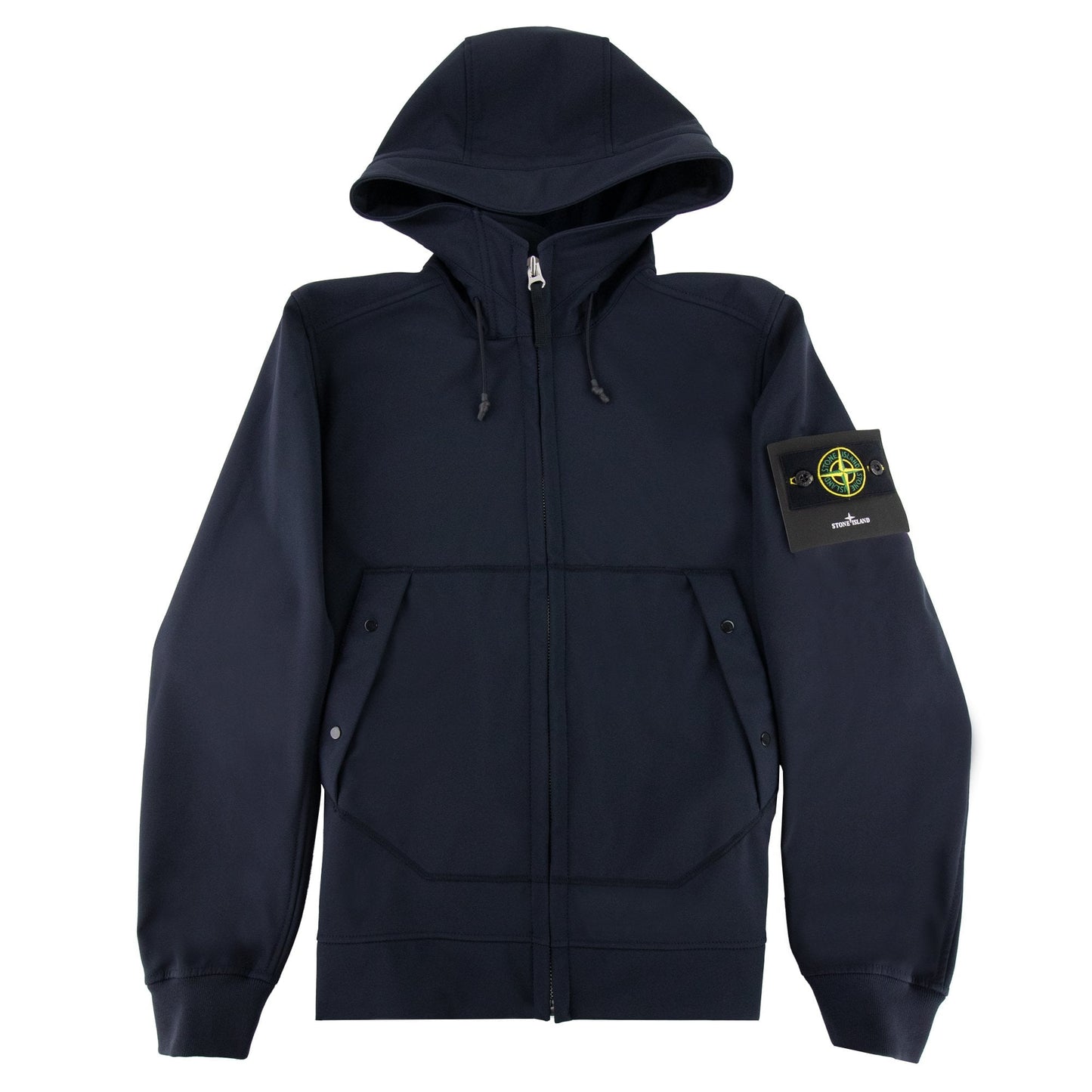 Stone Island Soft Shell-r Hooded Jacket Navy V0020