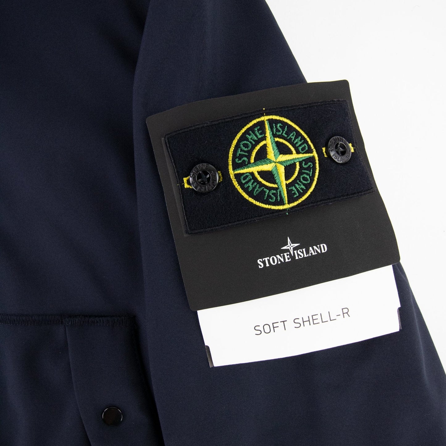 Stone Island Soft Shell-r Hooded Jacket Navy V0020