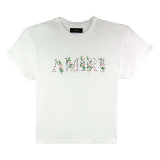 Amiri Floral Crewneck T Shirt White