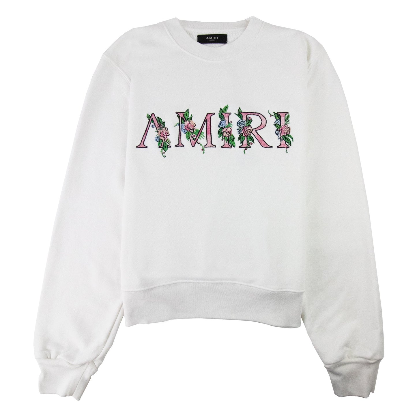 Amiri Floral Crewneck Sweatshirt White