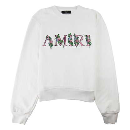 Amiri Floral Crewneck Sweatshirt White