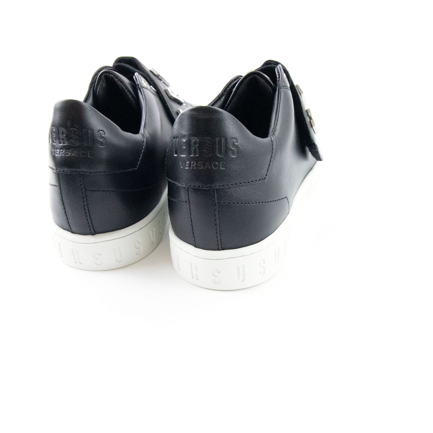 Versace Versus Metal Logo Band Low Top Sneakers Black/nickel