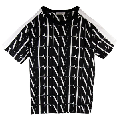Valentino Logo Times Print T Shirt Black/white