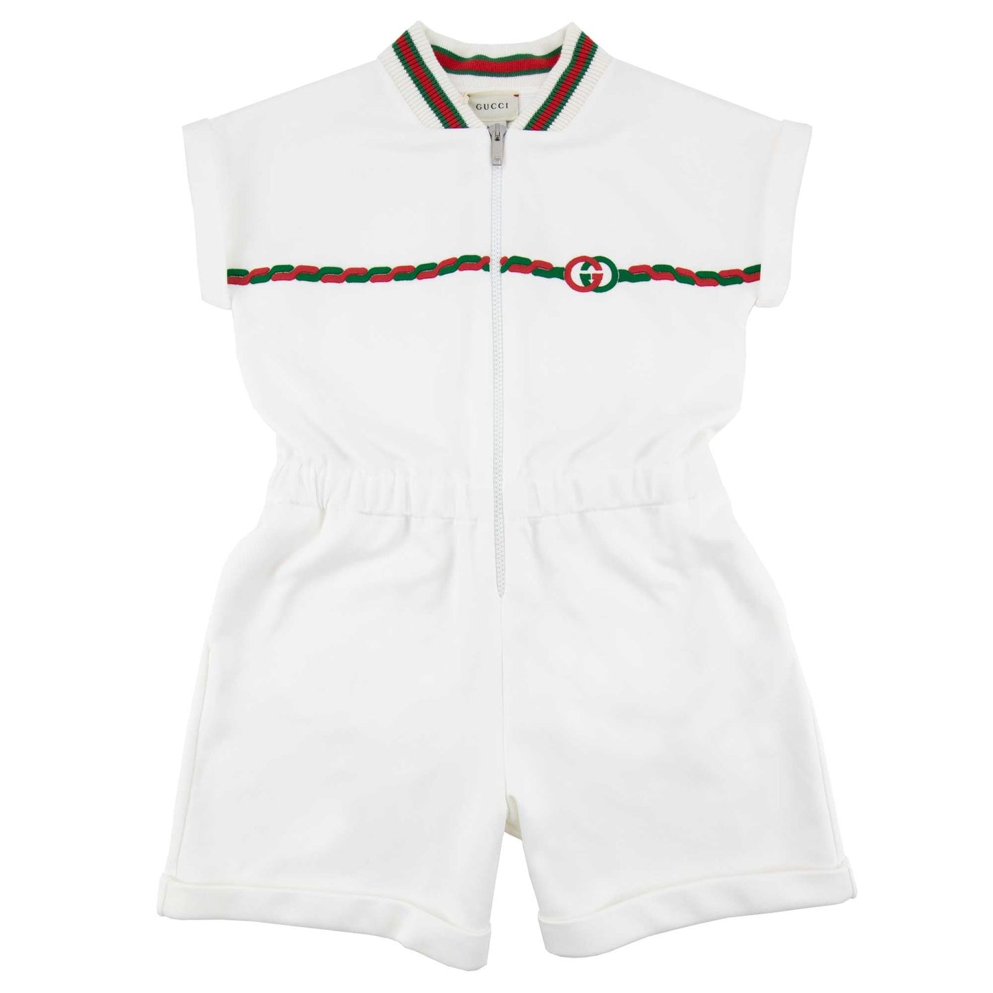 Gucci Junior Zipped Shorts Dress White 9061