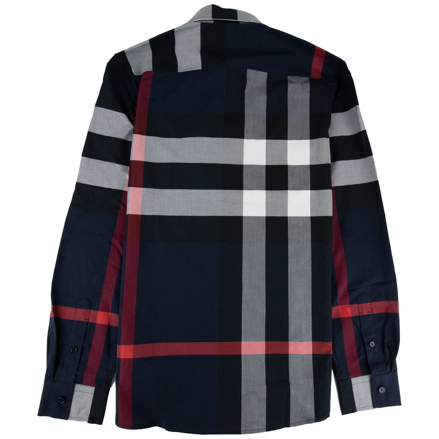 Burberry Check Poplin Shirt Navy