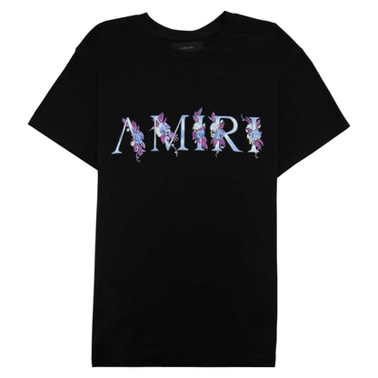 Amiri Floral Crewneck T Shirt Black