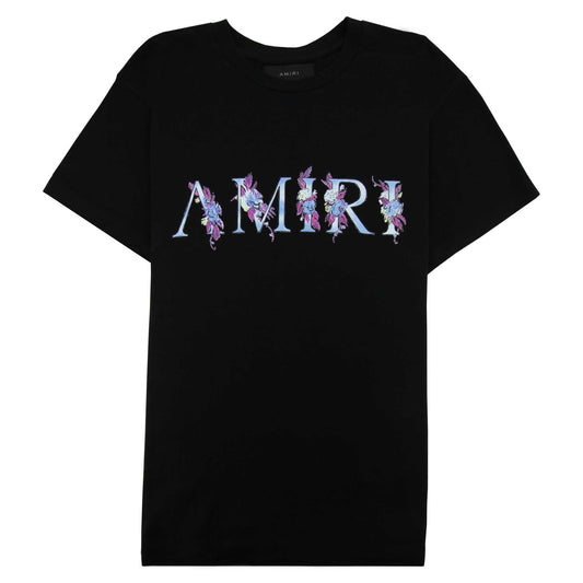 Amiri Floral Crewneck T Shirt Black