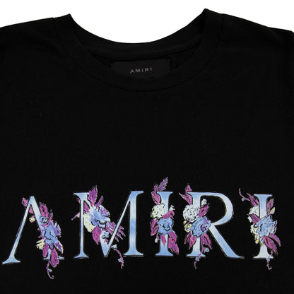 Amiri Floral Crewneck T Shirt Black