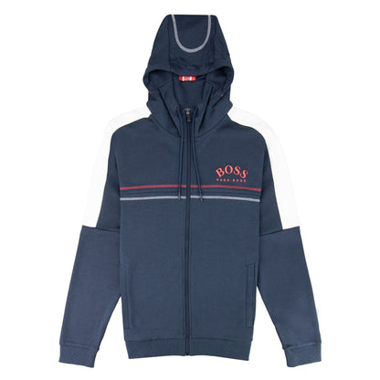 Hugo Boss Saggy Regular Fit Zip Up Hoody Navy 410