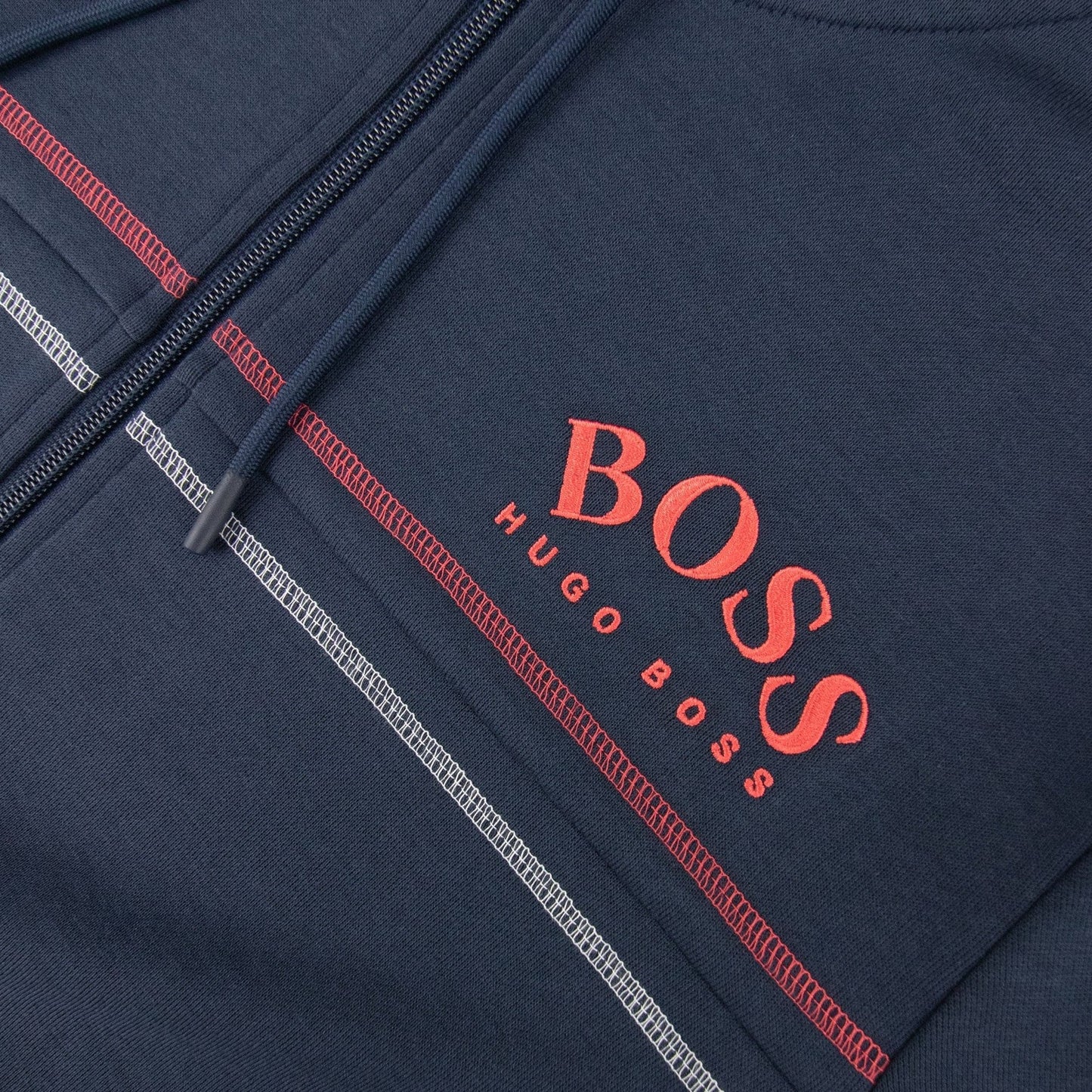 Hugo Boss Saggy Regular Fit Zip Up Hoody Navy 410