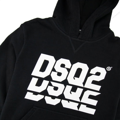 Dsquared2 Kids Faded DSQ2 Hooded Sweat Black