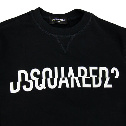 Dsquared2 Kids Dsquared Interrupted Sweatshirt Black