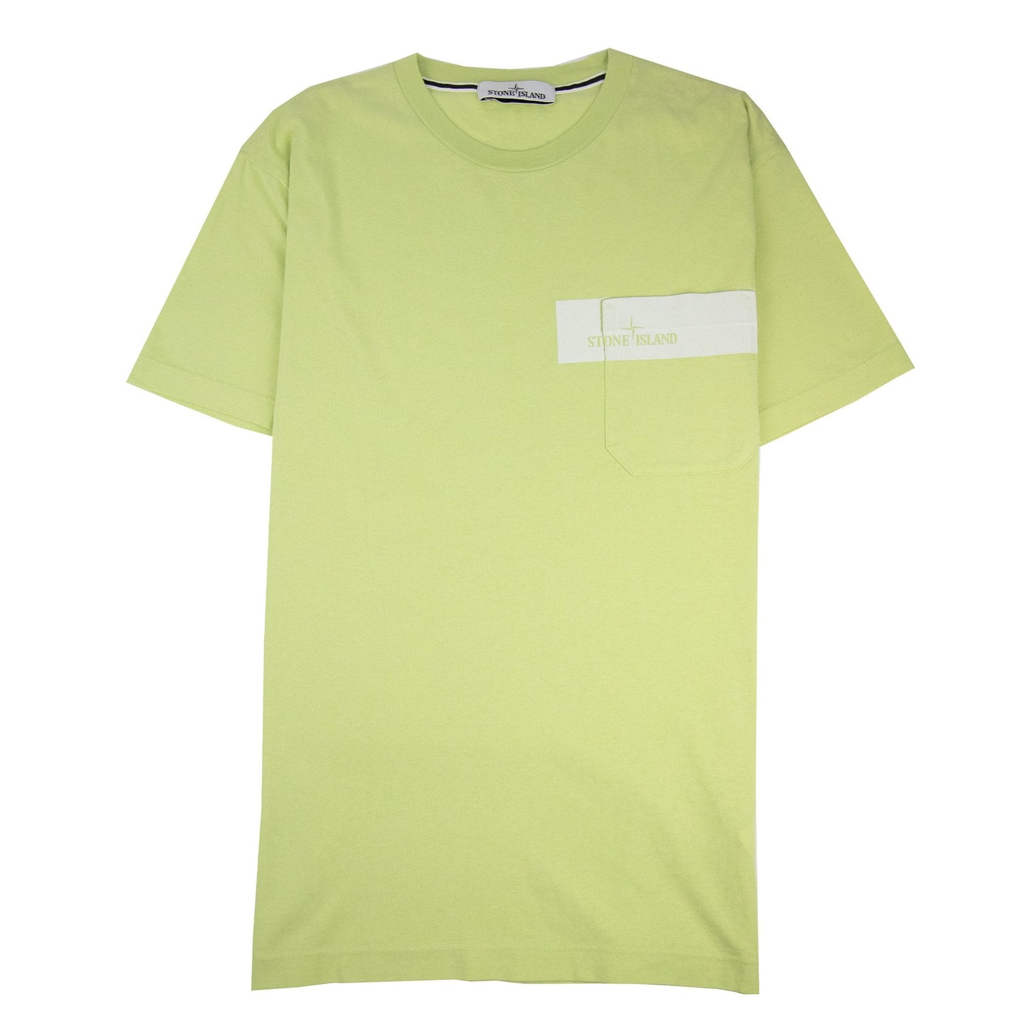 Stone Island Front Pocket Logo Tshirt Lime Green V0051