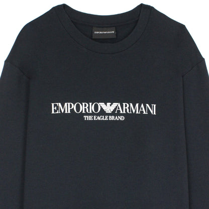 Emporio Armani Logo Print Sweatshirt Blue Navy 0922