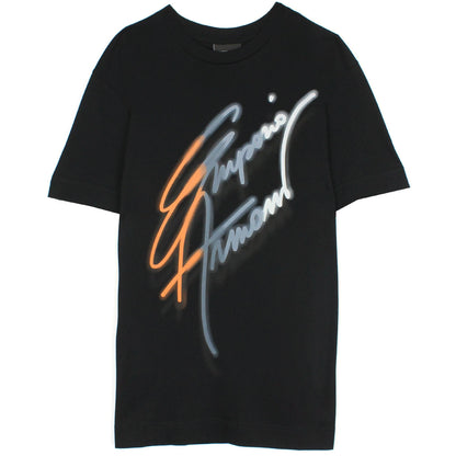 Emporio Armani Signature Logo T Shirt Black 999