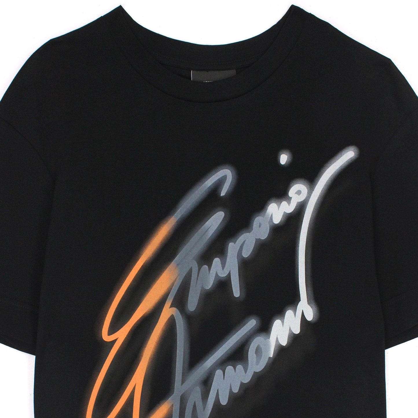 Emporio Armani Signature Logo T Shirt Black 999