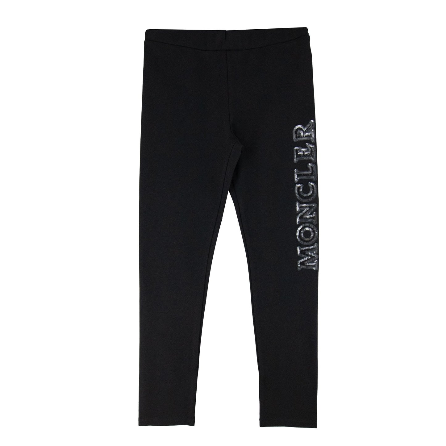 Moncler Junior Logo Stretch Track Pants Black 999