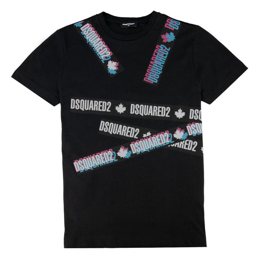Dsquared2 Kids Logo Banner Tshirt Black