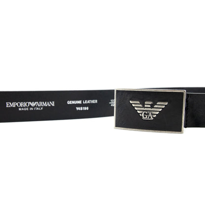 Emporio Armani Eagle Logo Cintura Belt Black