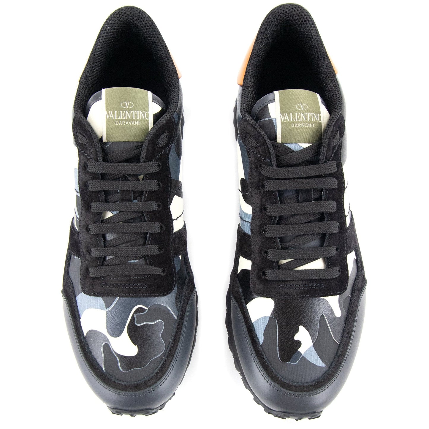 Valentino Rockstud Camouflage Trainers Grey Re8