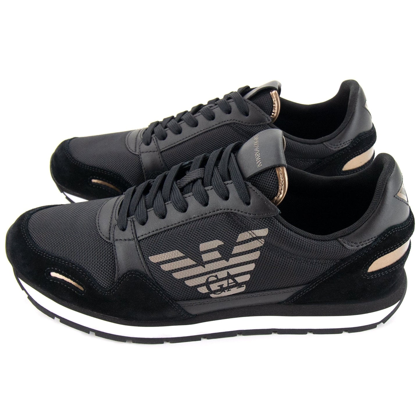 Emporio Armani Cordura Inserts Side Logo Trainers Black