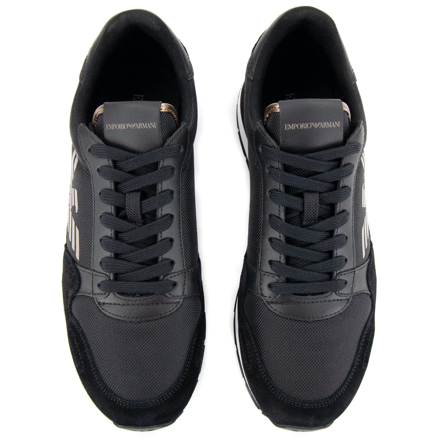 Emporio Armani Cordura Inserts Side Logo Trainers Black