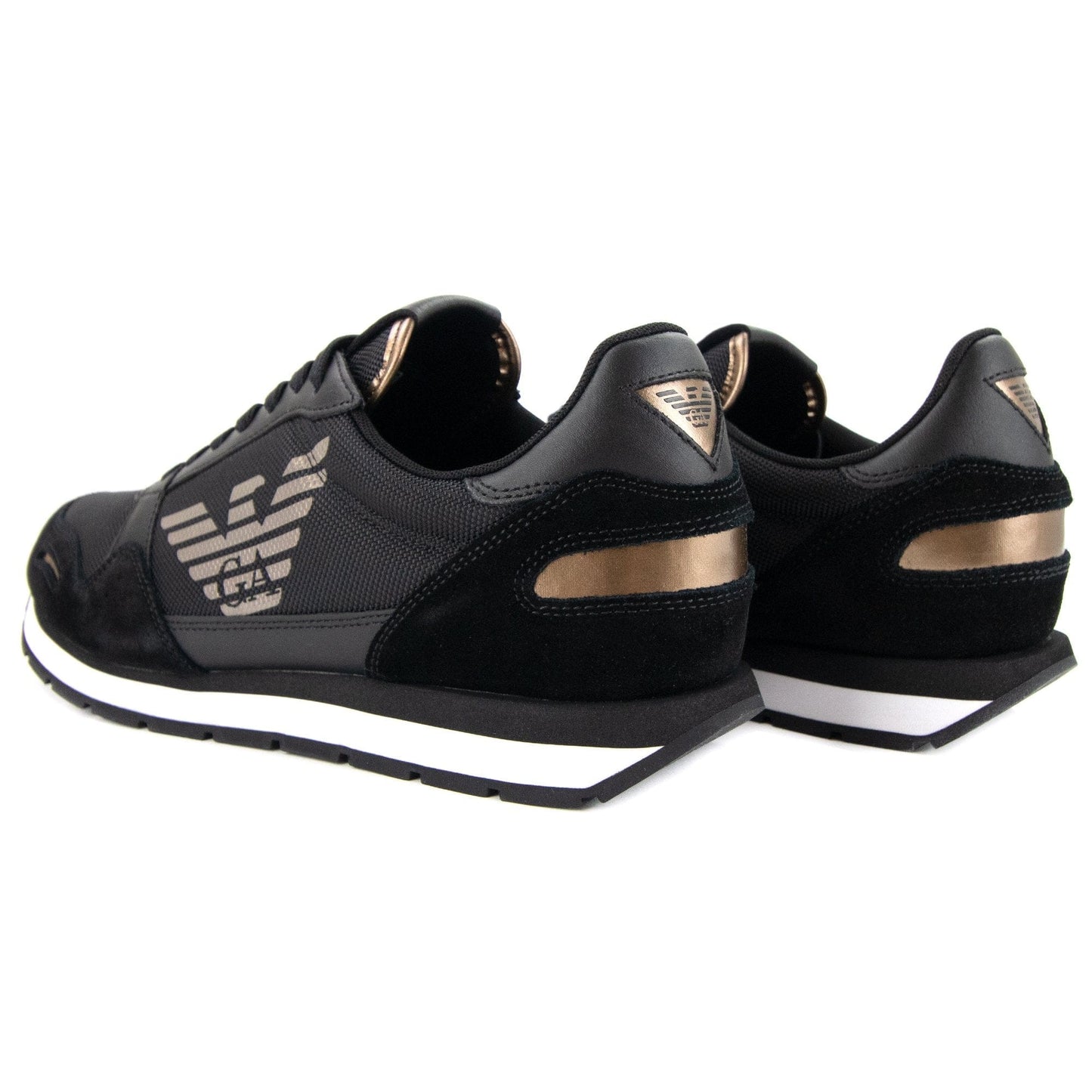Emporio Armani Cordura Inserts Side Logo Trainers Black