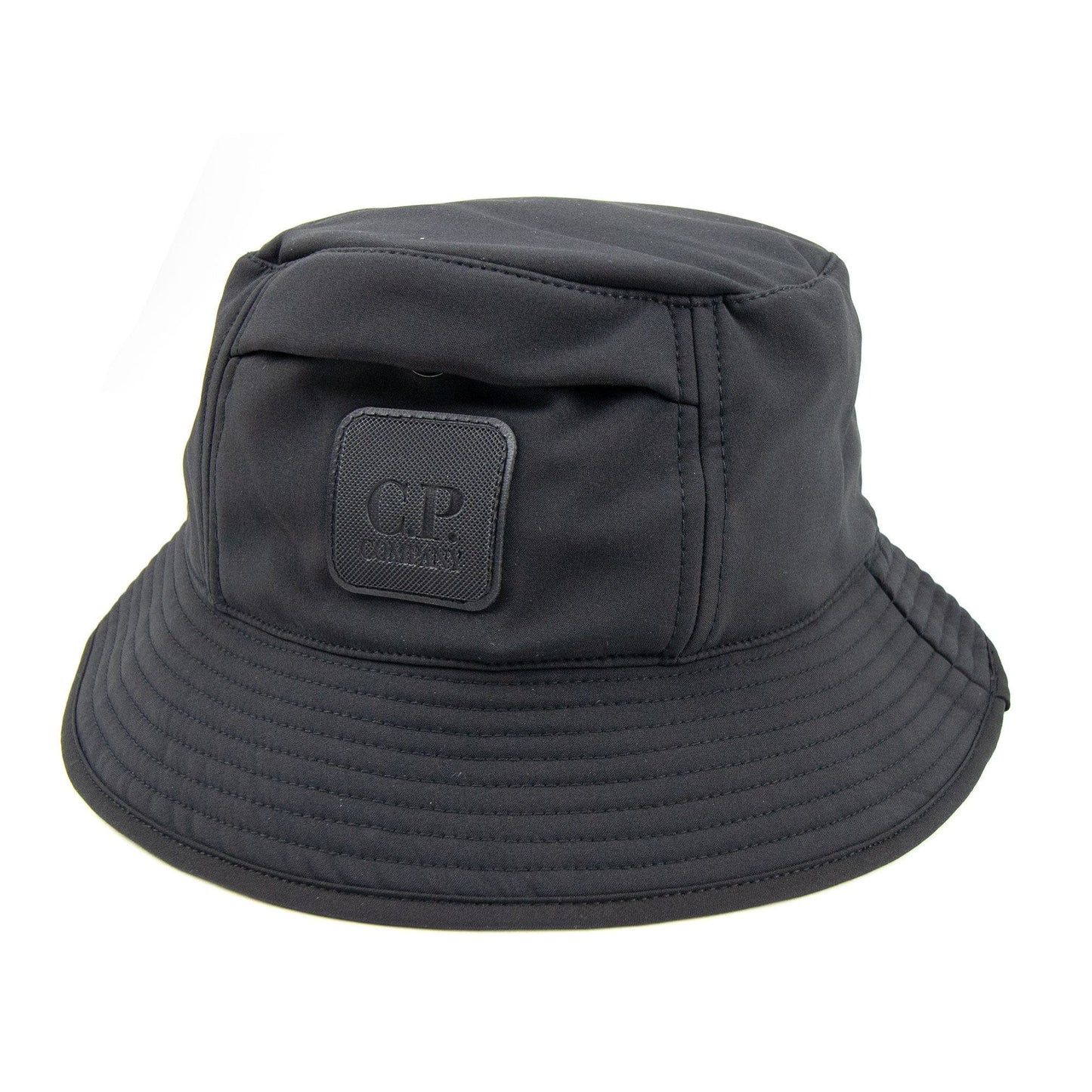 C.P. Company Logo Badge Bucket Hat Black 999