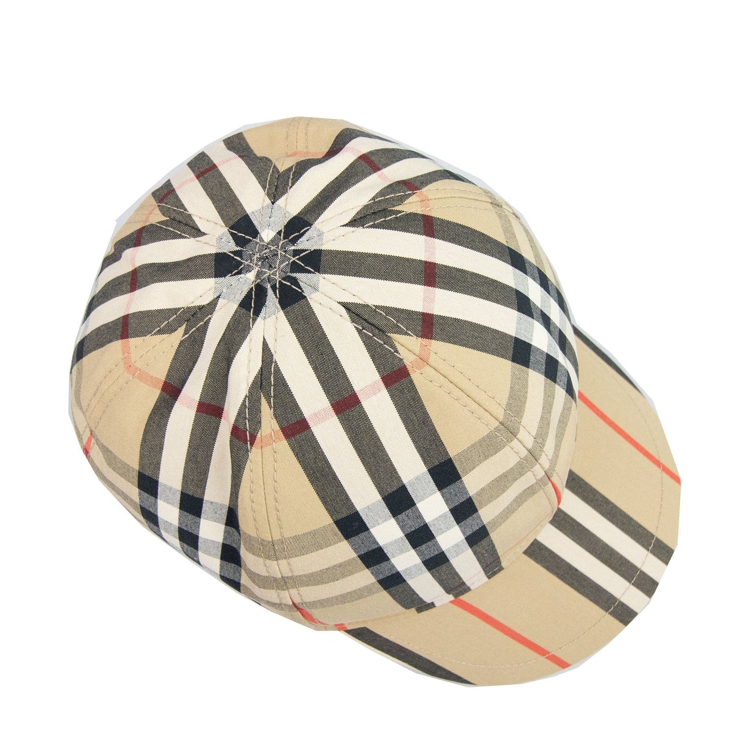 Burberry Children Vintage Check And Icon Stripe Baseball Cap Beige