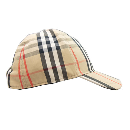 Burberry Children Vintage Check And Icon Stripe Baseball Cap Beige