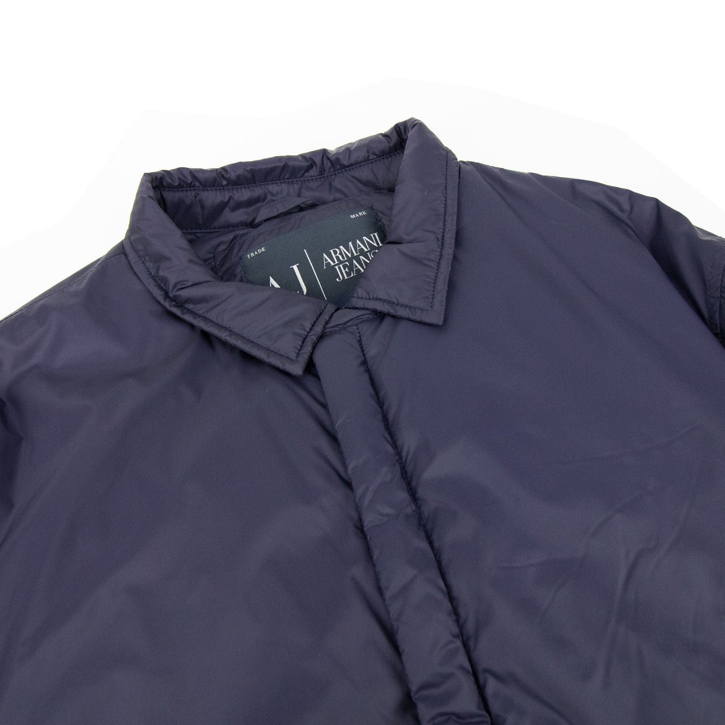 Armani Jeans Button Up Nylon Overshirt Blue