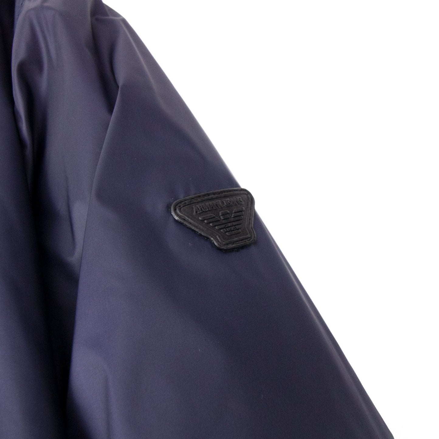 Armani Jeans Button Up Nylon Overshirt Blue
