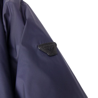 Armani Jeans Button Up Nylon Overshirt Blue