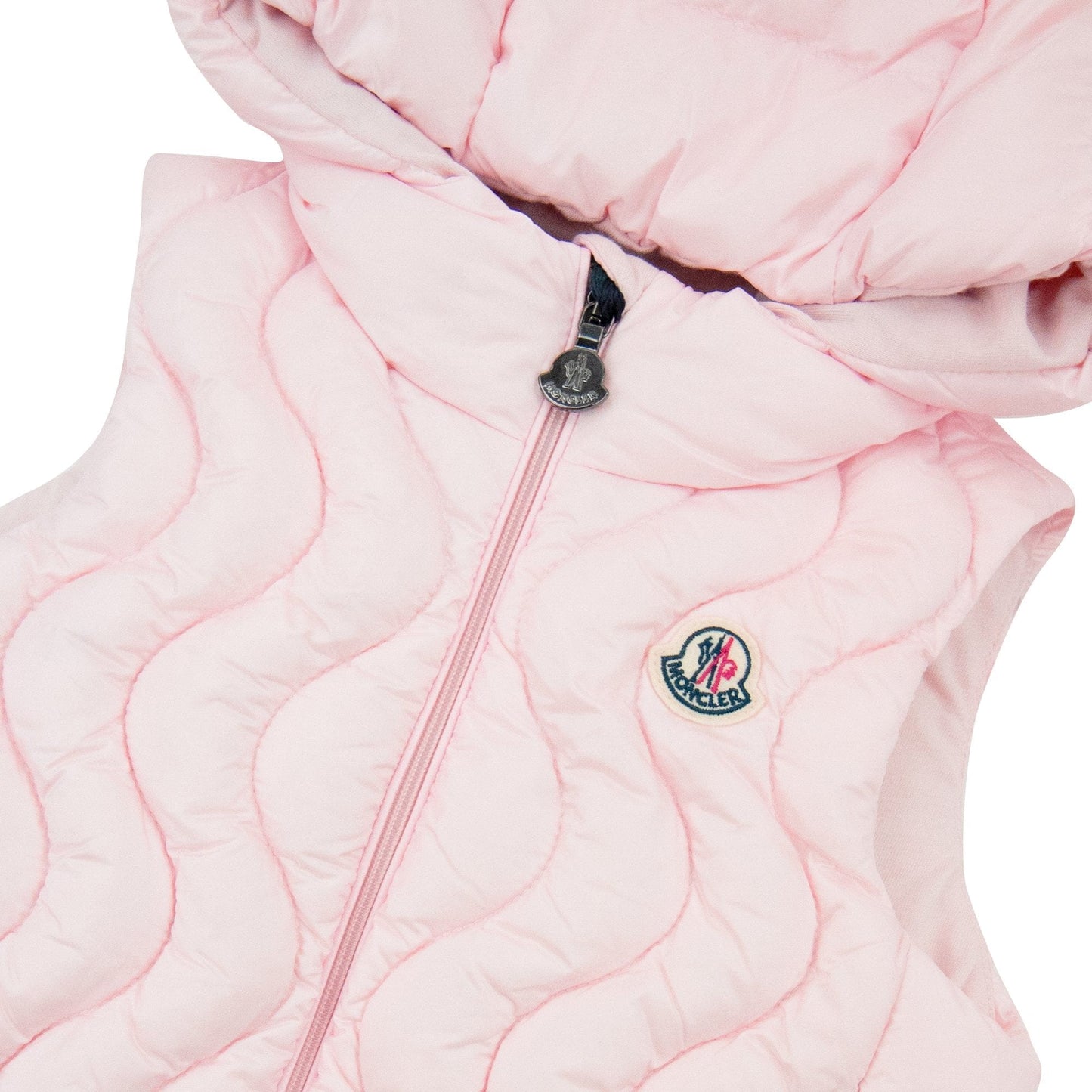 Moncler Junior Quitta Hooded Gilet Pink