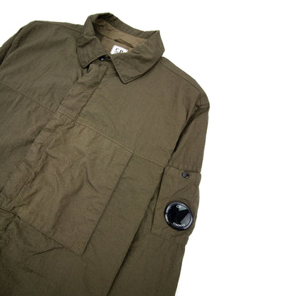 C.P. Company Nylon Zip Up Overshirt Green 683