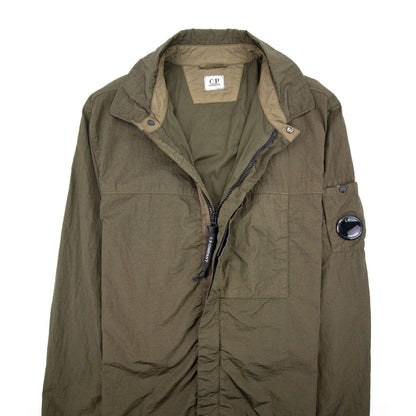 C.P. Company Nylon Zip Up Overshirt Green 683