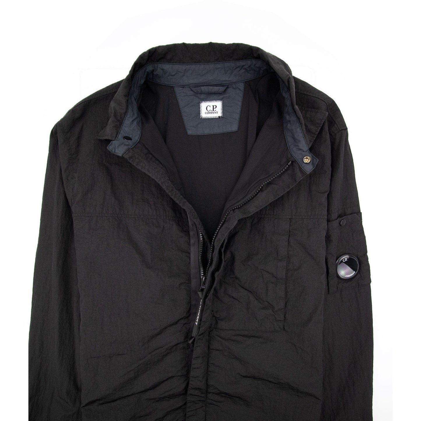 C.P. Company Nylon Zip Up Overshirt Black 999