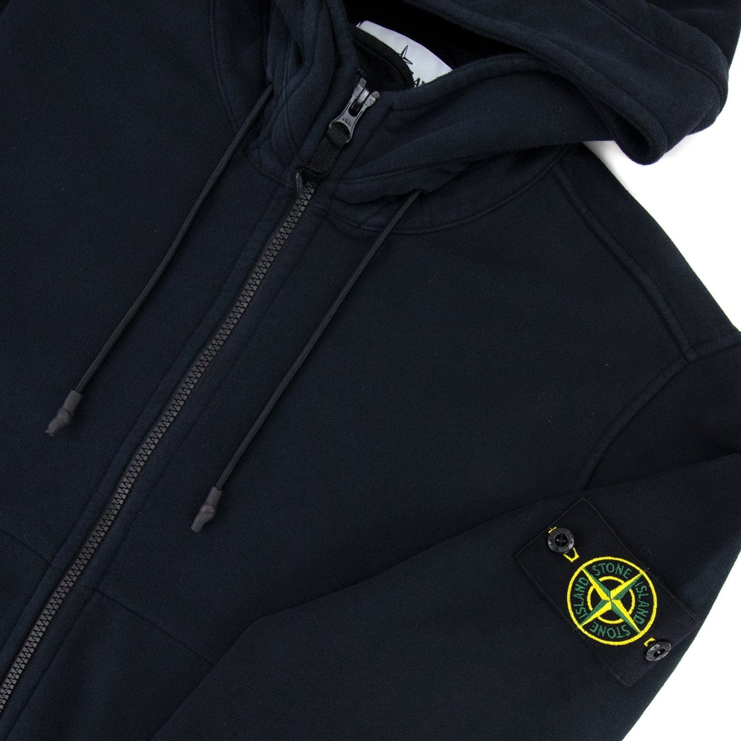 Stone Island 61420 Hoodied Zip Up Sweatshirt Navy V0020