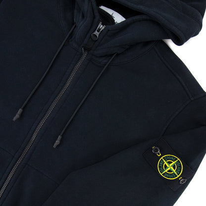 Stone Island 61420 Hoodied Zip Up Sweatshirt Navy V0020