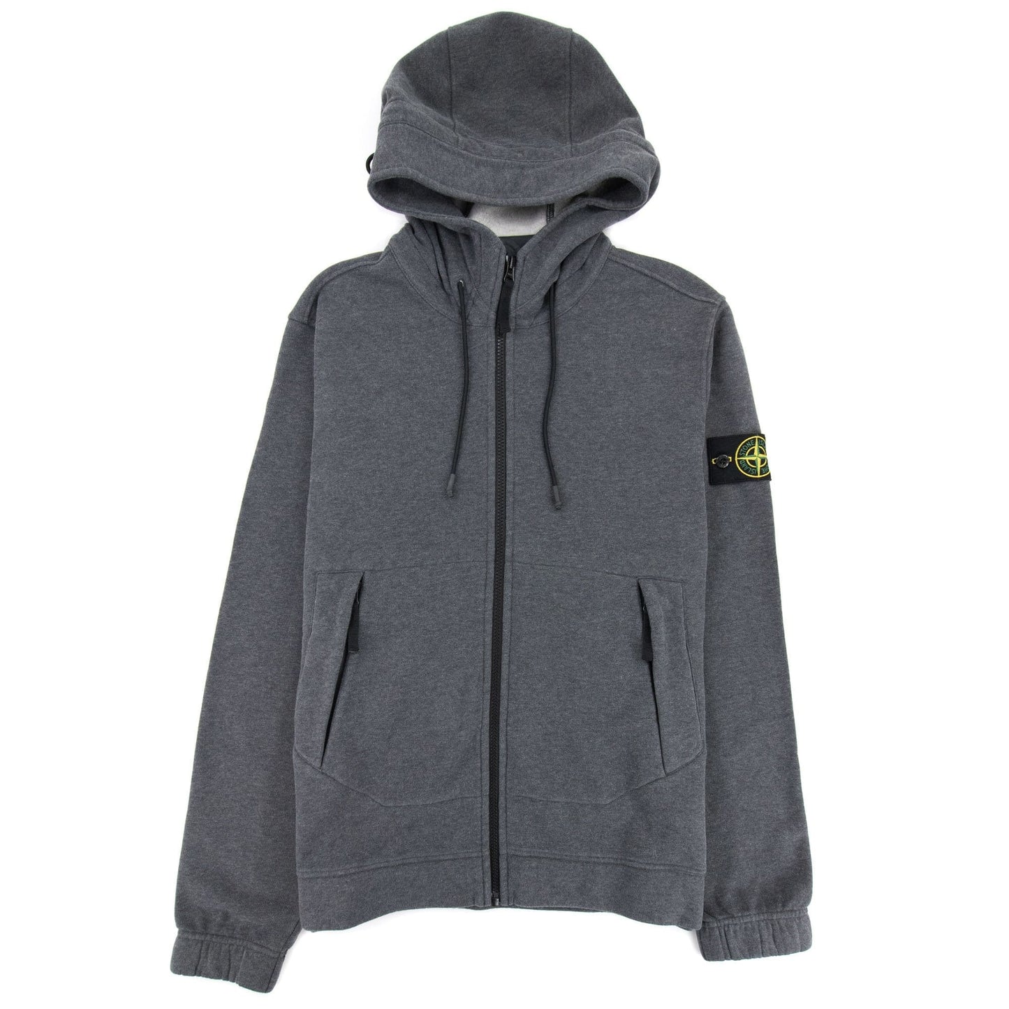 Stone Island 61420 Hoodied Zip Up Sweatshirt Grey V0m67