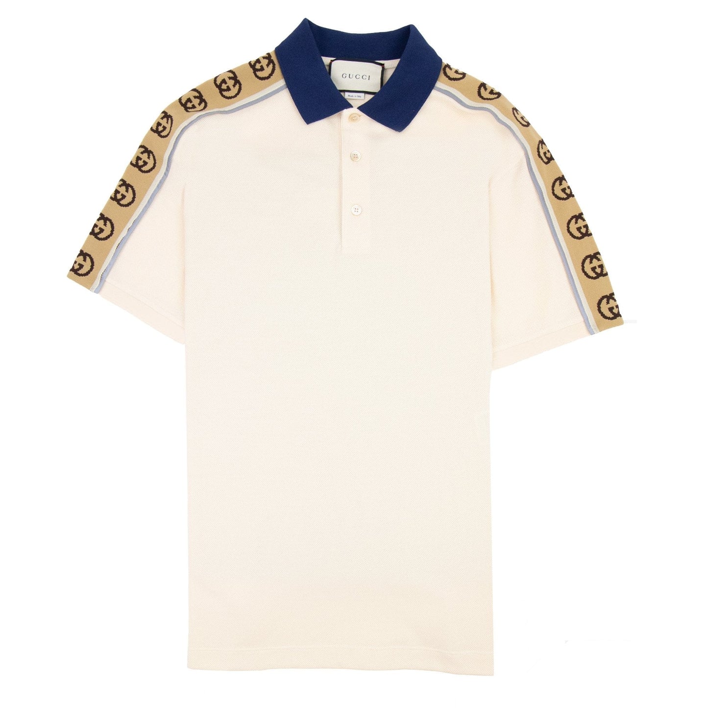 Gucci GG Side Tape Polo Cream