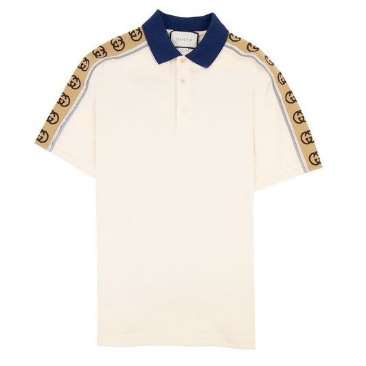 Gucci GG Side Tape Polo Cream