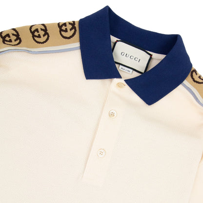 Gucci GG Side Tape Polo Cream