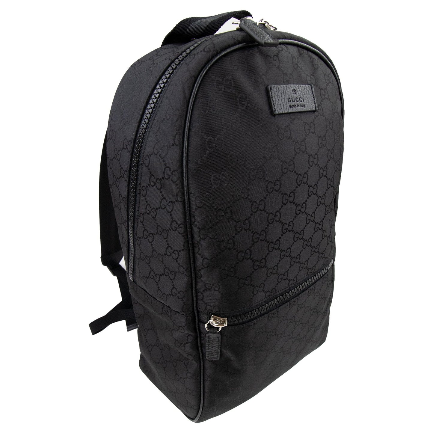 Gucci Logo Print Monogram Backpack Black 8615